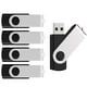 thumbnail image 1 of Pendrive de 32 GB, Paquete de 5 Unidades, Memoria USB Metálico USB 2.0 para Almacenamiento de Aatos, Portátil y Plug & Play (Negro), 1 of 6