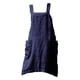 thumbnail image 1 of Delantal De Algodón Lino Con Bolsillo Espalda Cruzada Delantales De Chef Para Mujer XL Azul, 1 of 5