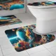 thumbnail image 3 of Alfombrillas De Baño T.f.i Diseño Varios 180x180 Cm Amarillo Y Azul Planeta, 3 of 3