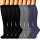 thumbnail image 1 of suxuMhao Calcetines Deportivos, Calcetines de Running Calcetines hasta la Rodilla Calcetines de Fitness Calcetines hasta la Pantorrilla, Calcetines Suaves de Longitud Media, Negro y Blanco, Talla, 1 of 2