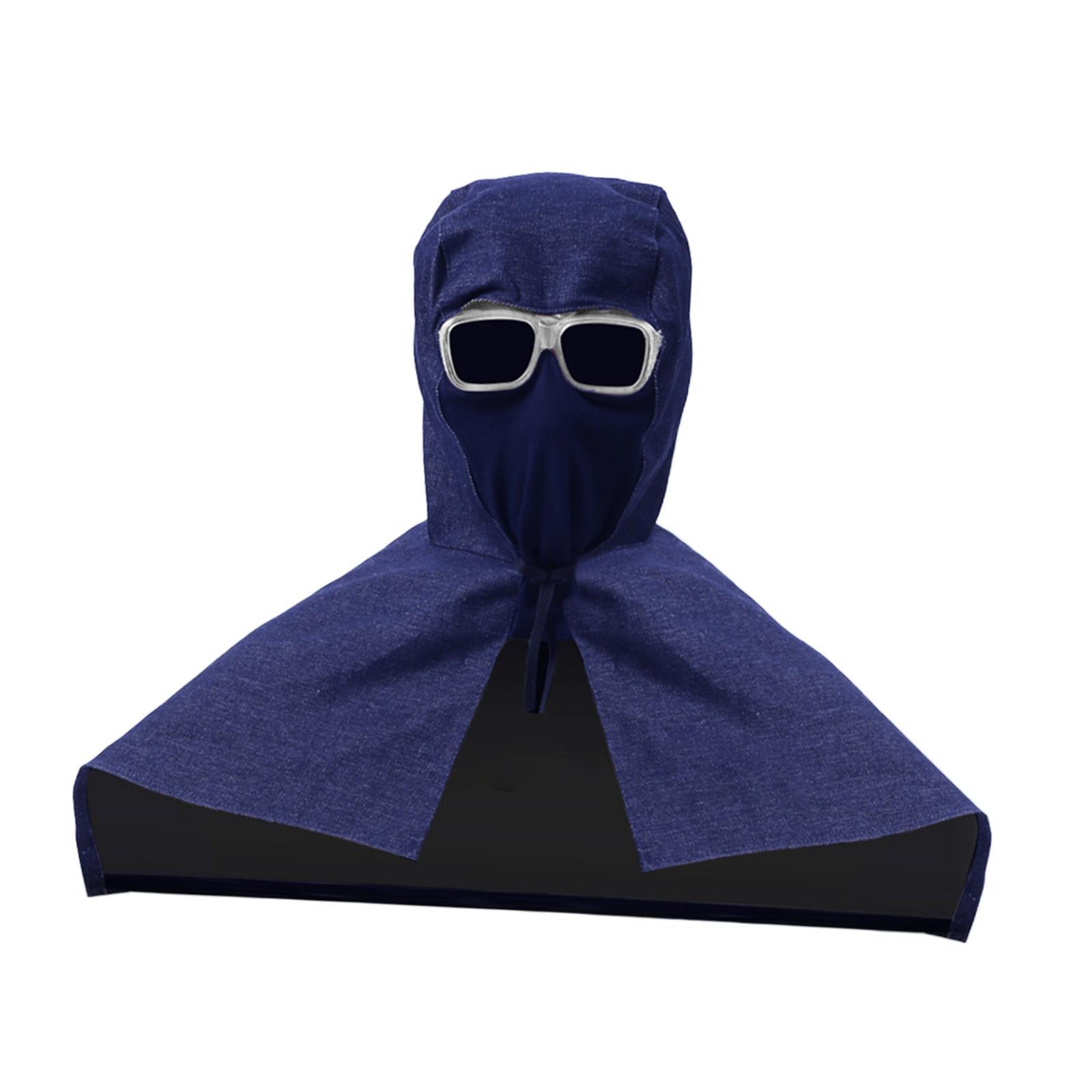 Ioensy - Capucha Para Soldar, A Prueba De Polvo, Lavable, Reutilizable, Con Protector De Cuello, Chal Para Soldar Con Vidrio