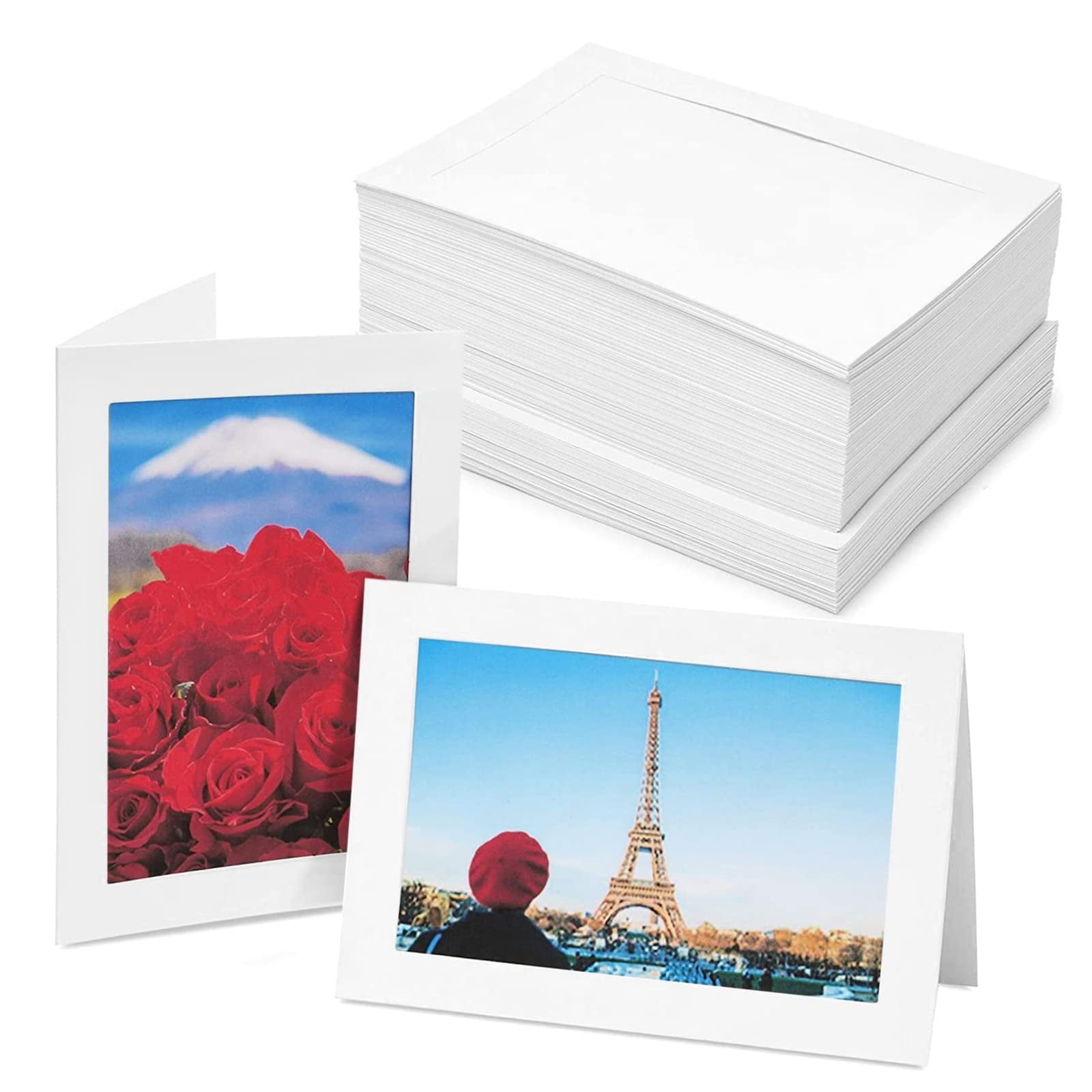 Tarjetas Con Marco Para Fotos Best Paper Greetings 4x6 Cm Blanco Paquete De 48