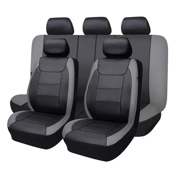 Juego Completo De Fundas Para Asientos De Coche Resistentes Al Agua Color Gris
