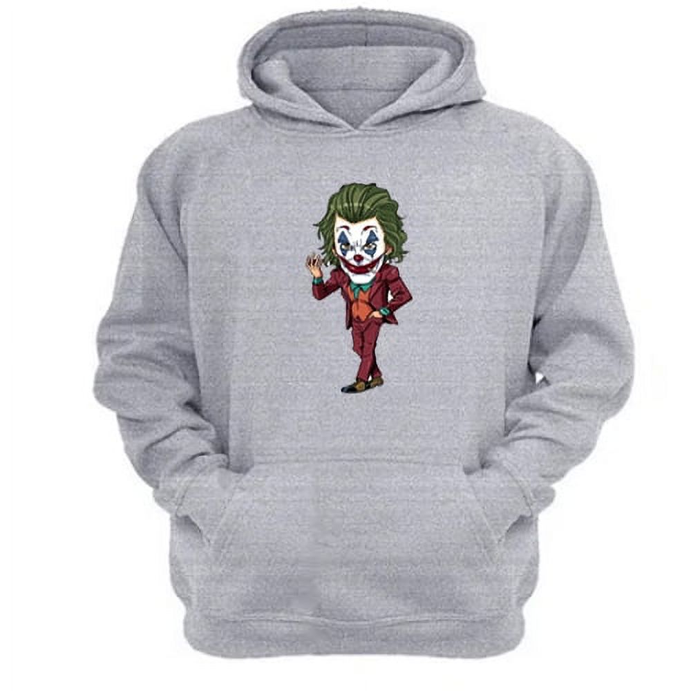 Genérico - Polerón Canguro The Joker Gris Claro Talla L Unisex
