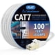 thumbnail image 1 of Cable Ethernet CableGeeker Cat7 blindado, plano, blanco, 30 m, 1 of 8