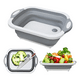 thumbnail image 2 of Compre Já Fácil escurridor de silicona multiusos para cocina y tabla de cortar color gris, 2 of 3