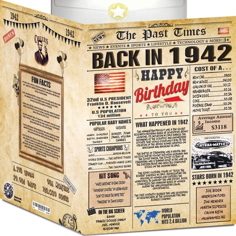 Tarjeta De Cumpleaños Back2Time Para 84 Cumpleaños, Diseño Vintage