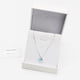 thumbnail image 4 of Collar Punto de Luz Plata Italiana 925 y Cristal Genuino Turquesa, 4 of 4