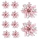 thumbnail image 3 of 10 Piezas De Flores Artificiales Con Purpurina Para Fiestas, Cementerios, Navidad, Pascua, Color Rosa, 3 of 4