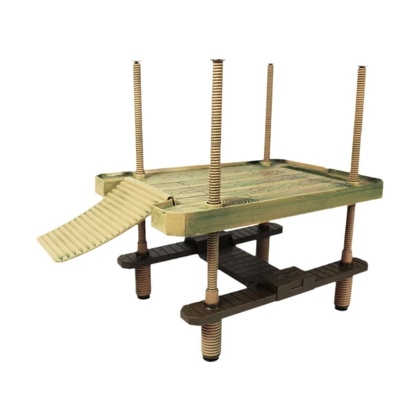 de mandíbula de tortuga con escalera de rampa, fácil de limpiar, muelle flotante impermeable para tortugas, decorativo para cangrejos de ac
