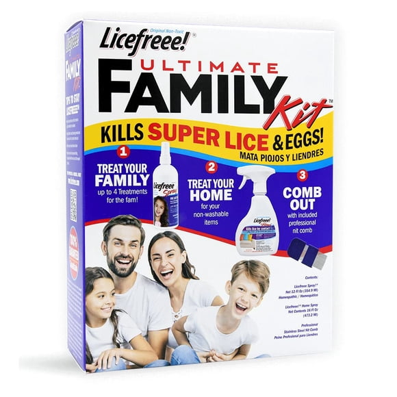 Kit de tratamiento para piojos Licefreee Ultimate Family con aerosol de 350 ml
