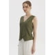 thumbnail image 2 of Polera Mujer Aplicación Botones Verde Olivo, 2 of 4