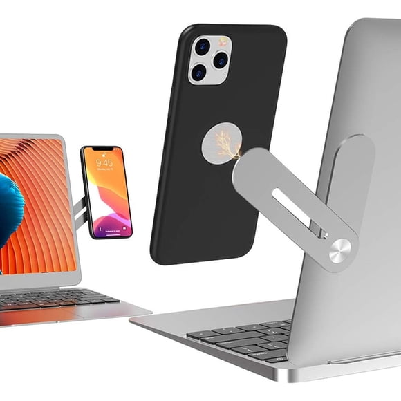 Soporte Celular Laptop DK177 Magnético Plata Universal