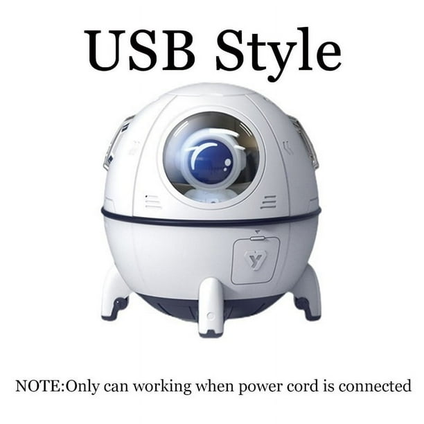 1pc 220ML Rechargeable Space Capsule Air Humidifier, USB Ultrasonic Cool Mist Aromatherapy Water Diffuser With Led Light Astronaut