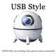 thumbnail image 3 of 1pc 220ML Rechargeable Space Capsule Air Humidifier, USB Ultrasonic Cool Mist Aromatherapy Water Diffuser With Led Light Astronaut, 3 of 5