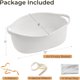 thumbnail image 2 of Gift Basket Empty, Small Baby Shower Basket for Gifts, White, 2 of 3