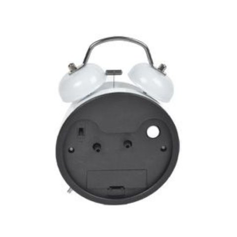 Disparo - Reloj Despertador Circular De 11X17Cm Blanco Hogar