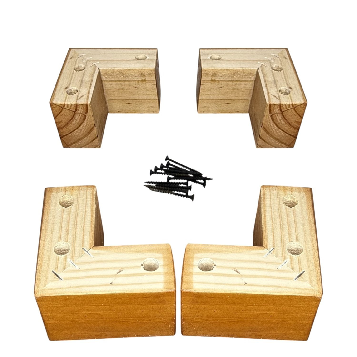 Bloccare - Kit 4 Patas Tipo L - Altura 6.5 Cm (miel)