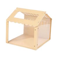 Magideal - Casa De Hámster, Zona De Anidación, Hábitat, Juguete De Ejercicio, Juguete De Exploración, Fácil De Montar, Juguete De Juego, Zona De Juegos De Madera 40X29X32Cm