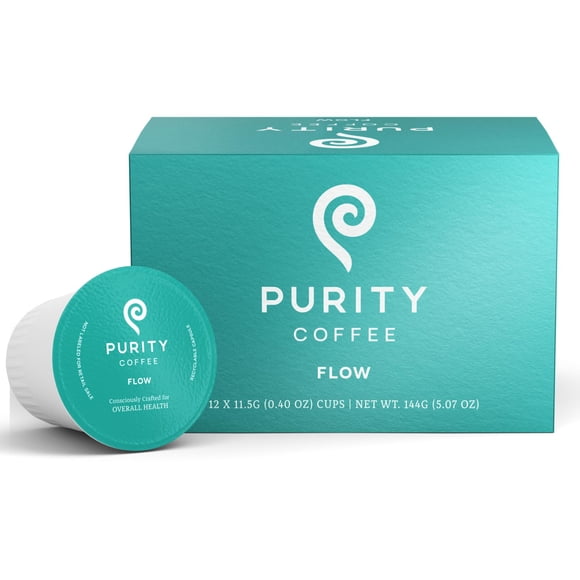 Coffee Purity FLOW Café orgánico de tueste medio en cápsulas tipo K, 12 unidades