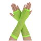 thumbnail image 1 of Guantes de Red Sin Dedos para Mujer, Accesorios de Disfraz de Fiesta de los Años 1980, 2 Pares, Verde Largo-2 Pares, 1 of 5