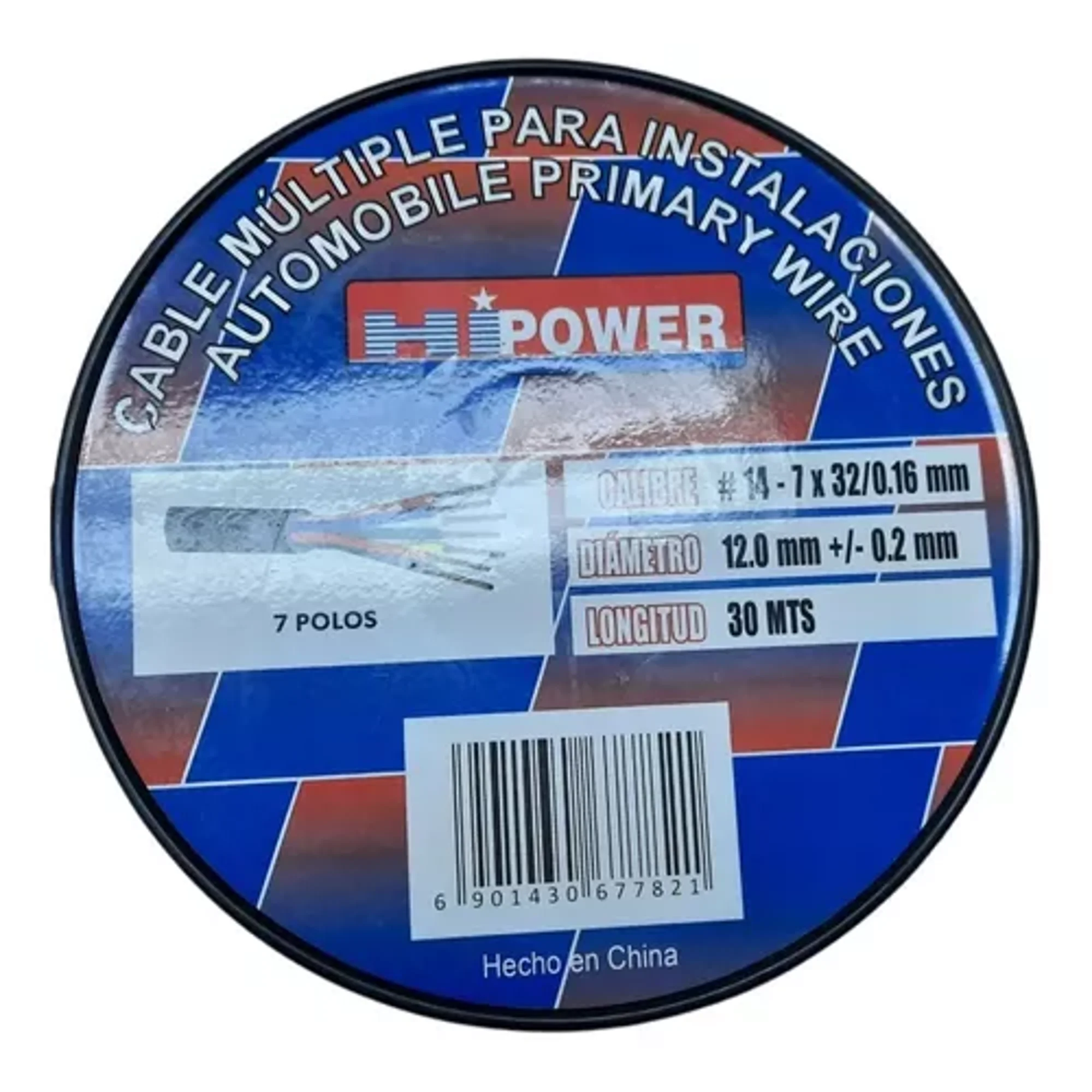 Genérico - Cable 7 Polos Automotriz 30 Mts