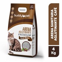 Arena Sanitaria Para Gato Aglutinante Con Aroma A Café Bolsa 4 Kg Buddy Pet