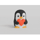 thumbnail image 2 of Peluche Pingüino de Punto para el día de San Valentín, 2 of 2