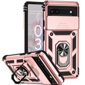 Estuche Gangxun Para Google Pixel 6A, Soporte Giratorio 360°, Estilo Mecánico Y Magnético