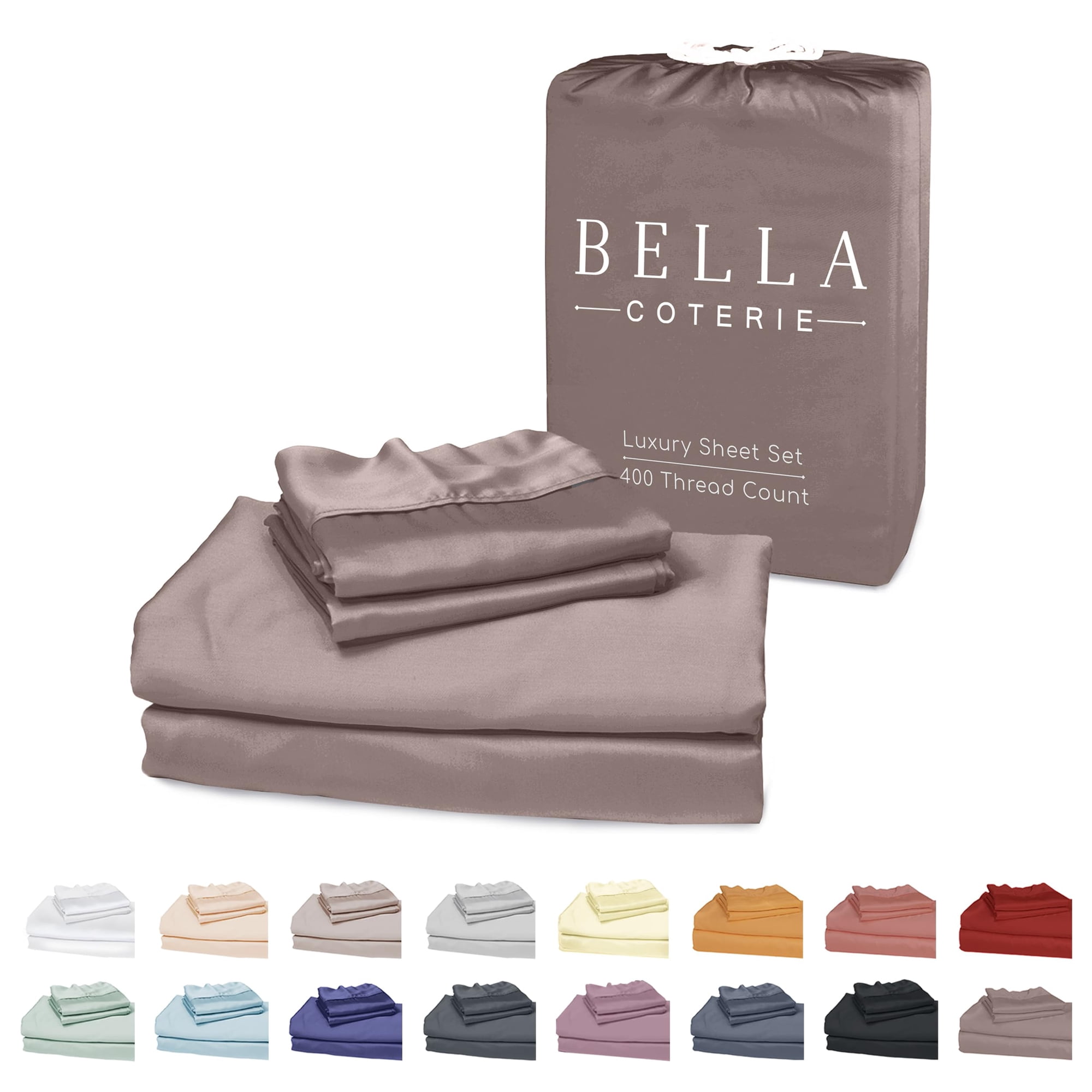 Bc Bella Coterie - Juego De Sábanas Bella Coterie Luxury De Viscosa De Bambú Tamaño King