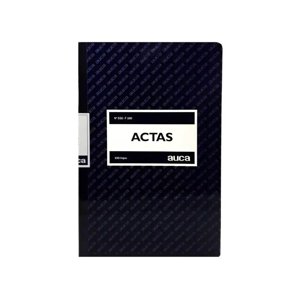 Libro De Actas 100 Hojas. Auca Azul Oscuro