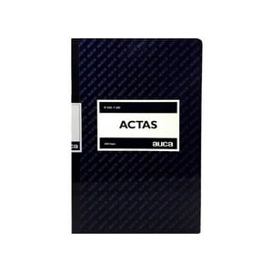 Libro De Actas 100 Hojas. Auca Azul Oscuro