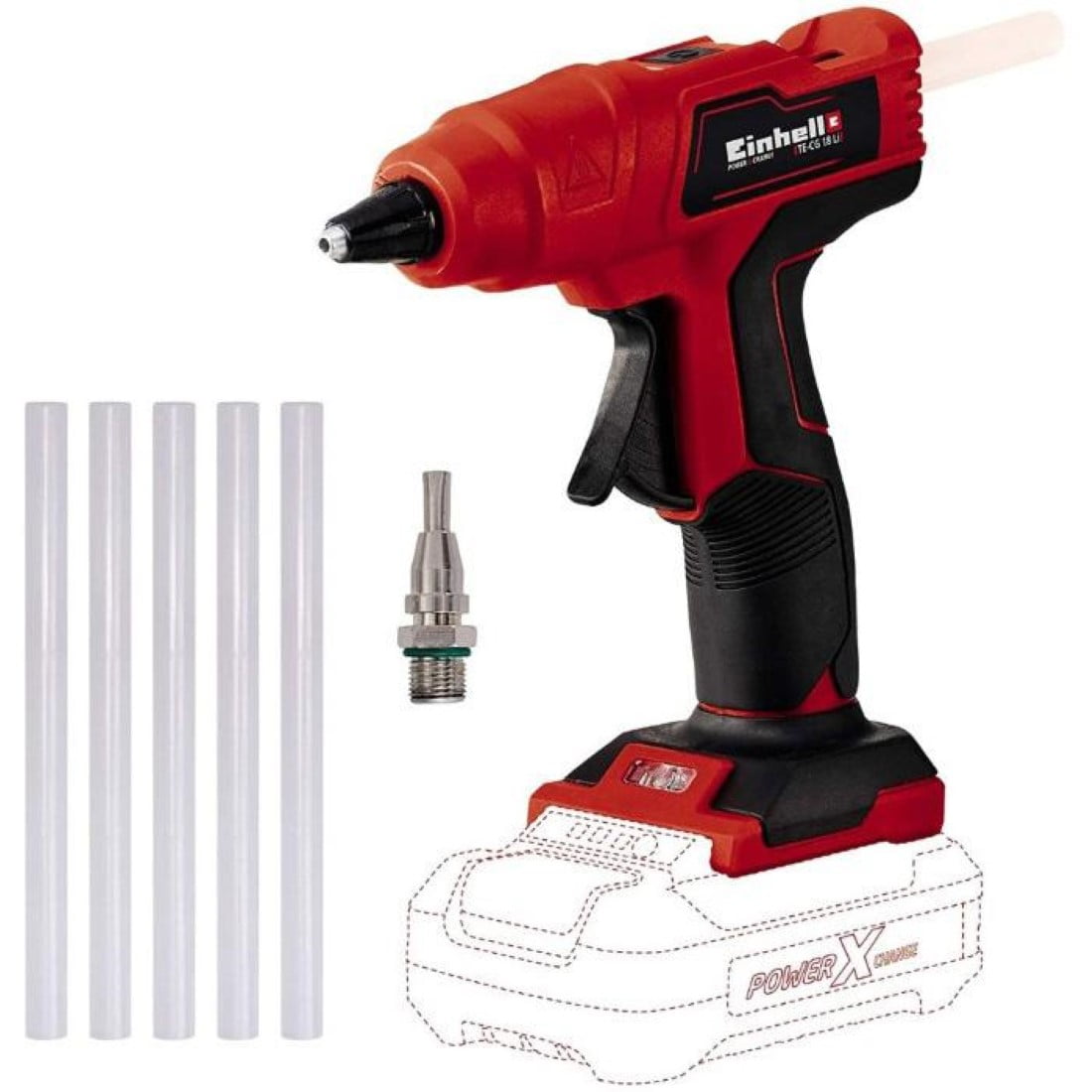 Einhell - Pistola Silicona Inalámbrica (incluye Batería Y Cargador)