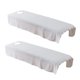 thumbnail image 1 of 2pcs Cubierta De Sábana De Cama De Masaje De Terciopelo De Cristal Suave Con Agujero 31x75 Pulgadas Blanco, 1 of 5