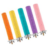 Magideal - 5 Piezas De Percha Para Loros Y Mascotas, Soporte Para Pájaros, Palo De Molienda Para Patas, Jaula Para Pájaros, Percha, Jaula Para , Percha