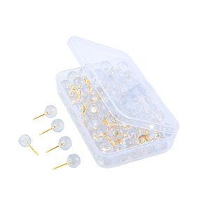 Bothyi - 100 Uds. Alfileres De Posicionamiento, Alfileres De Costura Artesanales Para Confección, Modista, Costura Redonda Dorada