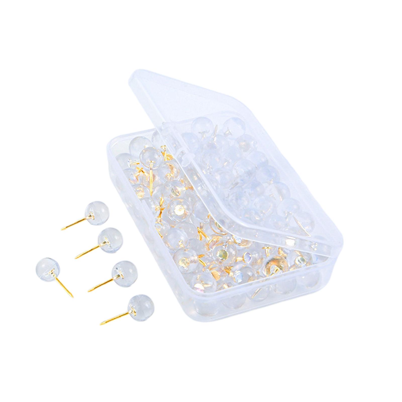 Bothyi - 100 Uds. Alfileres De Posicionamiento, Alfileres De Costura Artesanales Para Confección, Modista, Costura Redonda Dorada