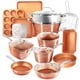 thumbnail image 1 of Juego de utensilios de cocina Gotham, acero martillado, cerámica, 24 piezas, antiadherentes, 1 of 9