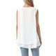thumbnail image 3 of INSPIRE CHIC Blusa de Chifón para Mujer Cuello en V Sin Mangas Doble Capa Tops de Tirantes Sueltos Camisas Casuales S Blanco, 3 of 6