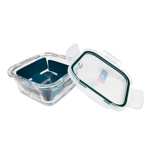 Allegra - Pack X 4 Contenedor Vidrio Hermético Cuadrado 3,80 Litros –