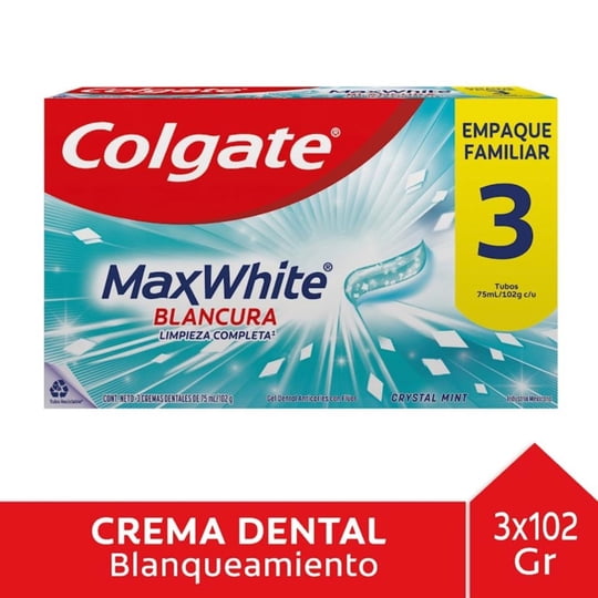 Gel Dental Anticaries Con Flúor Pasta Dental Colgate Max White