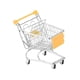 thumbnail image 2 of Mini carrito de compras, organizador de escritorio, adorno decorativo, divertido material de oficina, mini juguete de almacenamiento de supermercado, amarillo, 2 of 5