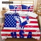 thumbnail image 1 of x2597 Bed SheetsAnimal Duvet Cover Set Exotic Style Boys Animal Printed Bedding Set Black Wolf Size Polyester Qulit Cover 3-Piece Bedding Set (1 Duvet Cover + 2 Pillow Shams) nj2597, 1 of 5
