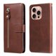 thumbnail image 4 of Funda con Cremallera para iPhone 16 Pro, Carcasa Cartera de Cuero PU con Soporte y Tarjetero, 4 of 6