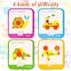thumbnail image 4 of Pattern Blocks Lovestown 209 unidades de madera con tarjetas para niños, 4 of 7