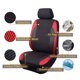thumbnail image 2 of Fundas para asientos de coche Flying Banner, fibra de carbono, malla de aire, color rojo, 2 of 9