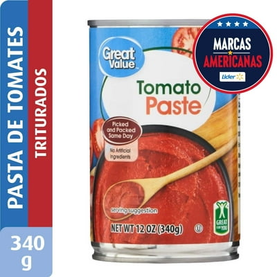 Pasta De Tomate Triturados Tarro 340 G Great Value