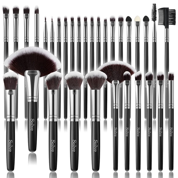 Set De Brochas De Maquillaje De 32 Piezas Profesional Negro