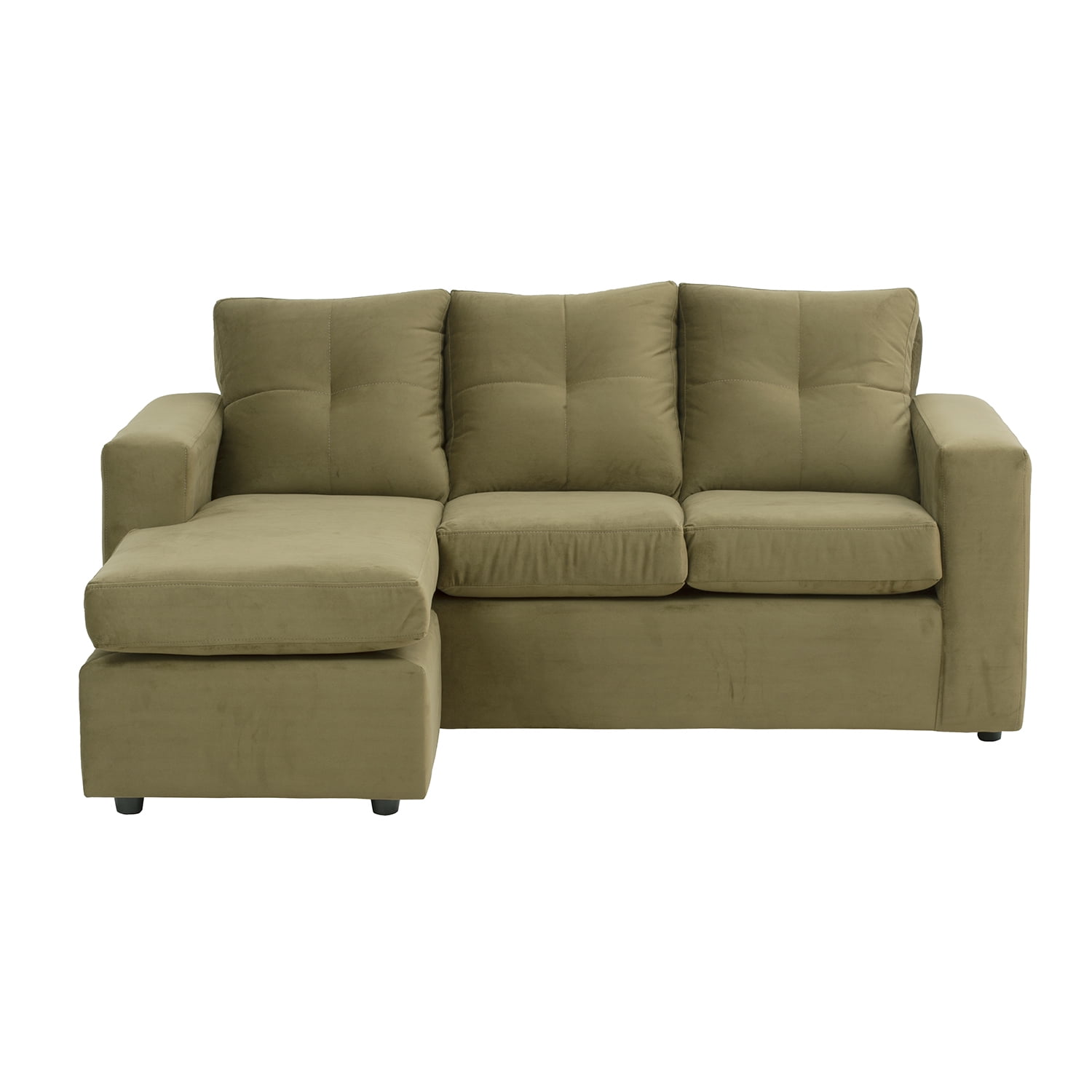 Muebles América - Seccional Emilia Felpa Verde Musgo