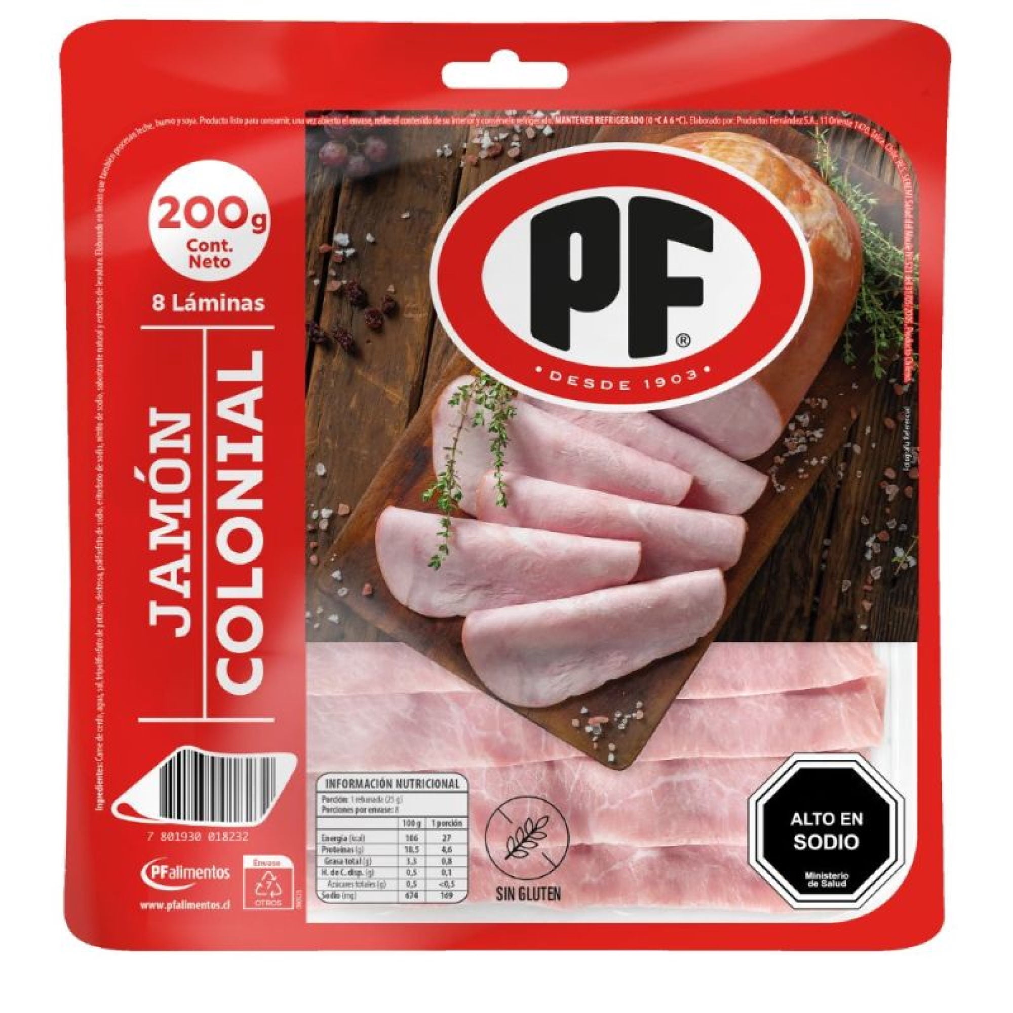 Jamón Colonial Tradicional 200 gr PF